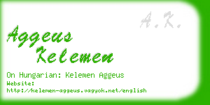 aggeus kelemen business card